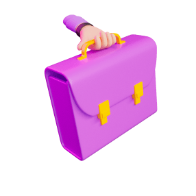 3D illustration of a briefcase symbolizing a professional first impression