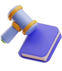 3D gavel icon representing legal automation